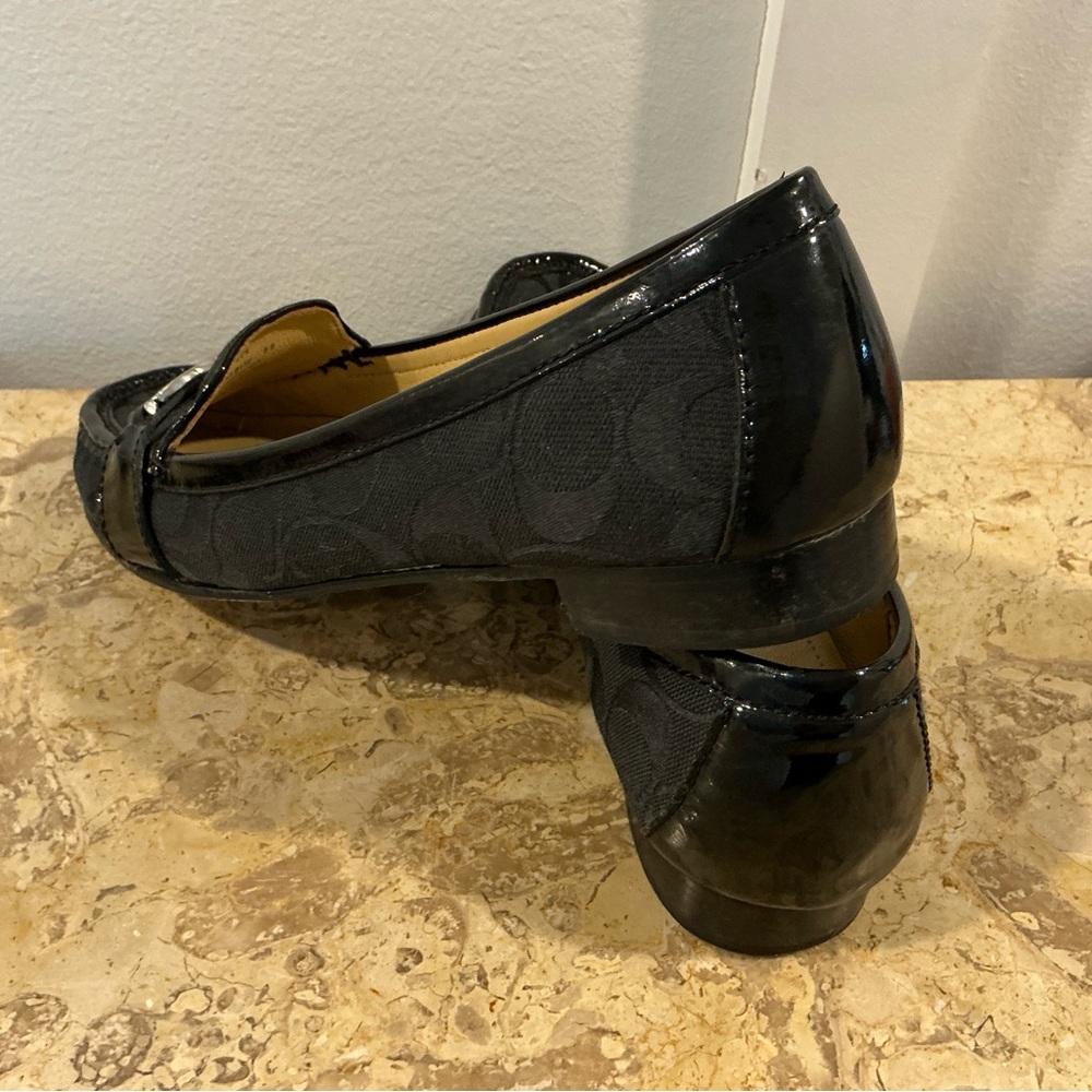 Coach Women's Black Loafers Size 9B - Picture 4 of 6